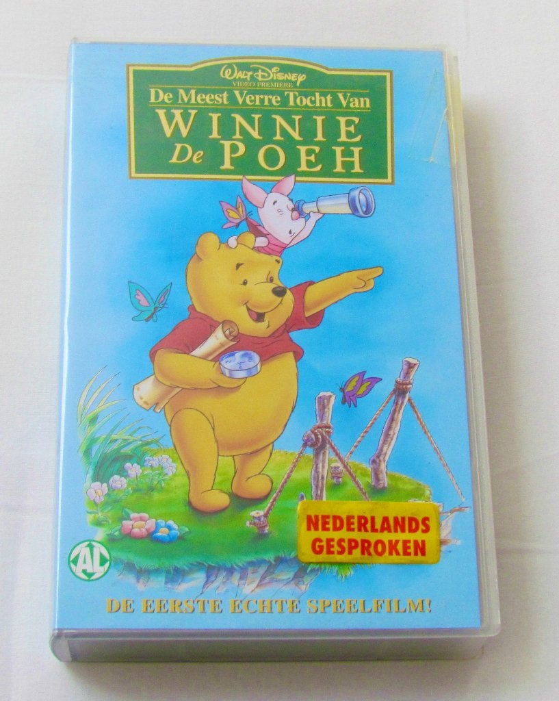 Videoband: De meest verre tocht van Winnie de Poeh, Cd's en Dvd's, VHS | Kinderen en Jeugd, Alle leeftijden, Ophalen of Verzenden