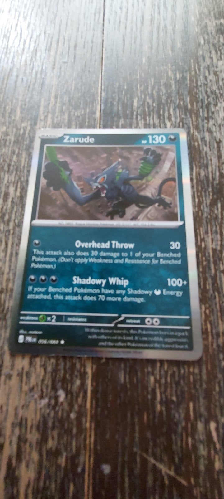 Pokémon Pitch Black Zarude Holo 056/084 NM, Ophalen of Verzenden, Zo goed als nieuw, Losse kaart