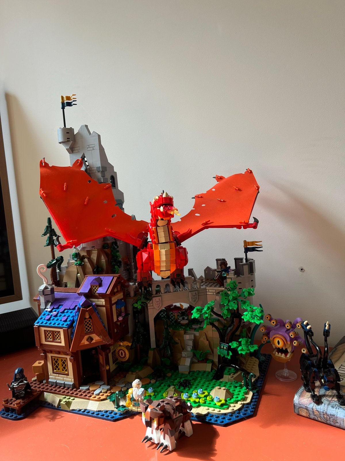 Lego Dungeons & Dragons: Rode Draak Kasteel Set, Ophalen of Verzenden, Zo goed als nieuw, Overige merken
