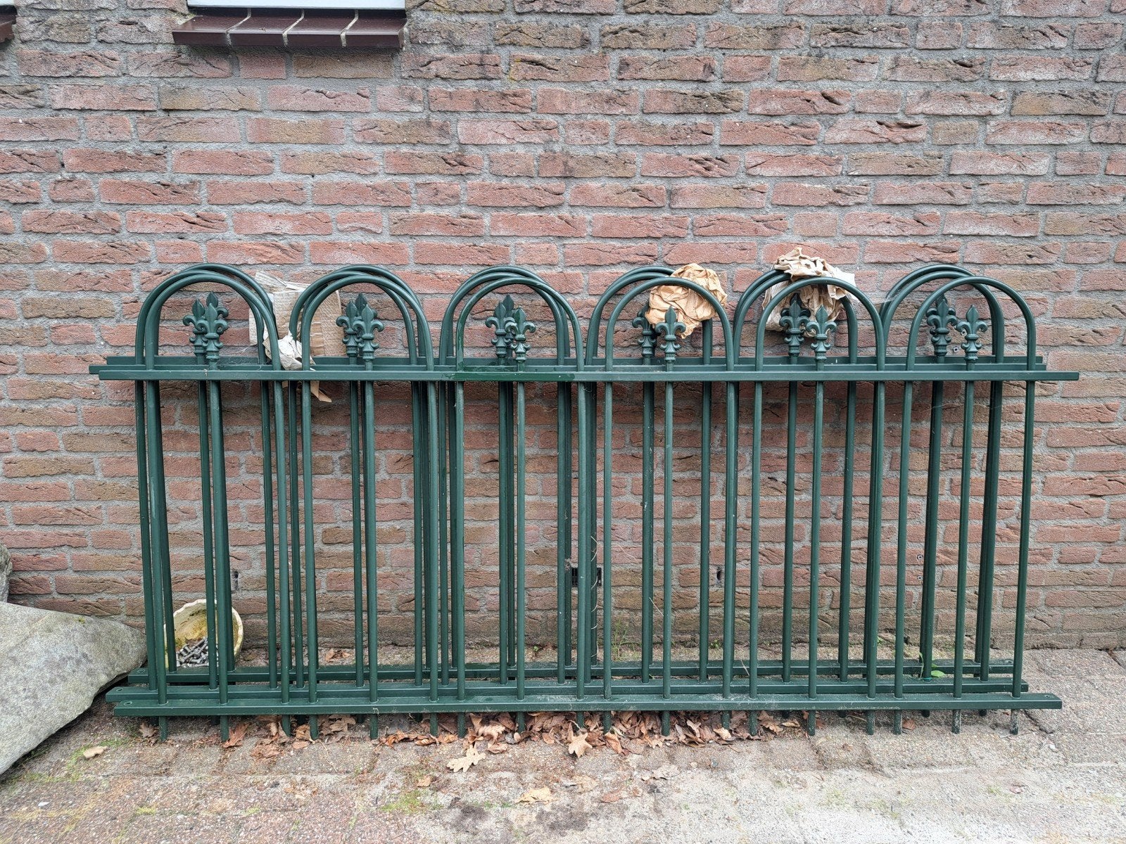Degelijk Sierhekwerk Groen 100 cm hoog, Tuin en Terras, Tuinhekken en Hekwerk, Ophalen, Gebruikt, IJzer, Sierhekwerk