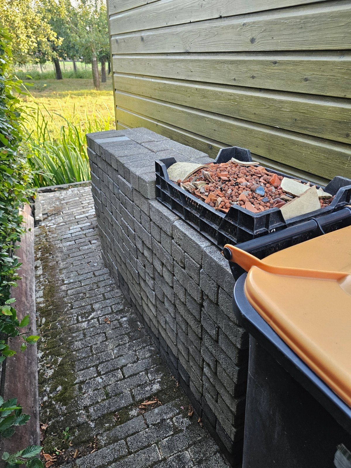 Betonklinkers antraciet schoon - 6m2, Tuin en Terras, Ophalen, Gebruikt, Klinkers, 5 tot 10 m²