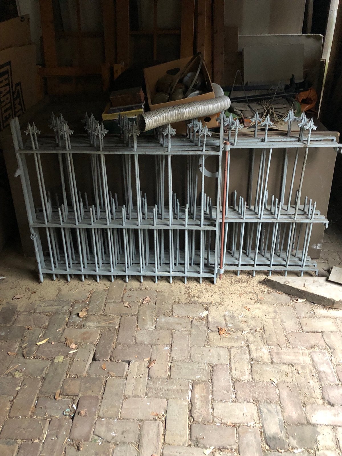 IJzeren Sierhekwerk Panelen - Gebruikt, Tuin en Terras, Tuinhekken en Hekwerk, Ophalen, Gebruikt, IJzer, Sierhekwerk
