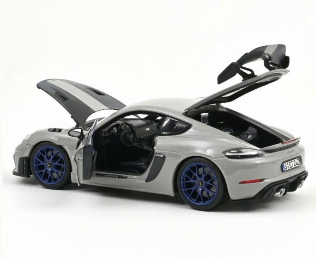 Porsche Cayman GT4 RS Weissach Zilver 2023 1/18 NOREV 187253, Hobby en Vrije tijd, Verzenden, Nieuw, Auto, Overige merken