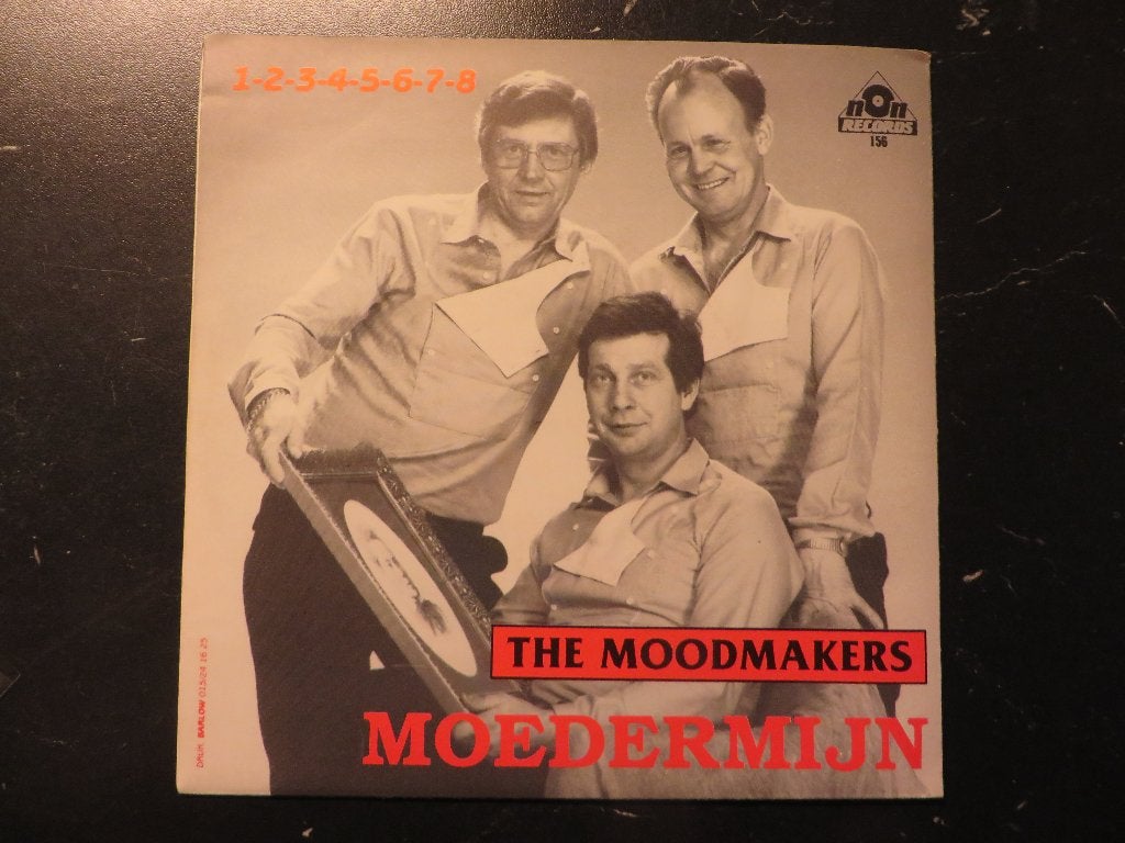 singel  The Moodmakers    ,,Moedermijn  ,   1-2-3-4-5-6-7-8, Ophalen of Verzenden, Zo goed als nieuw, Overige formaten, Levenslied of Smartlap