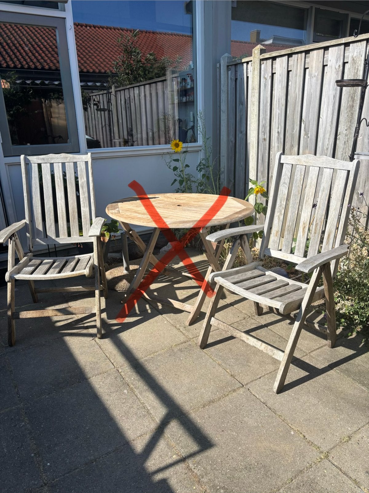 Tuin STOELEN hout, Gebruikt, Tuinset, Hout, Eettafel