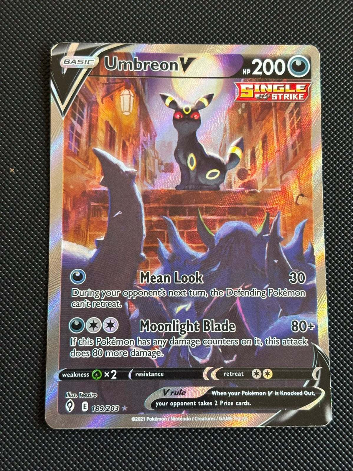 Umbreon V (EVS 189) pokemon kaarten, Ophalen of Verzenden