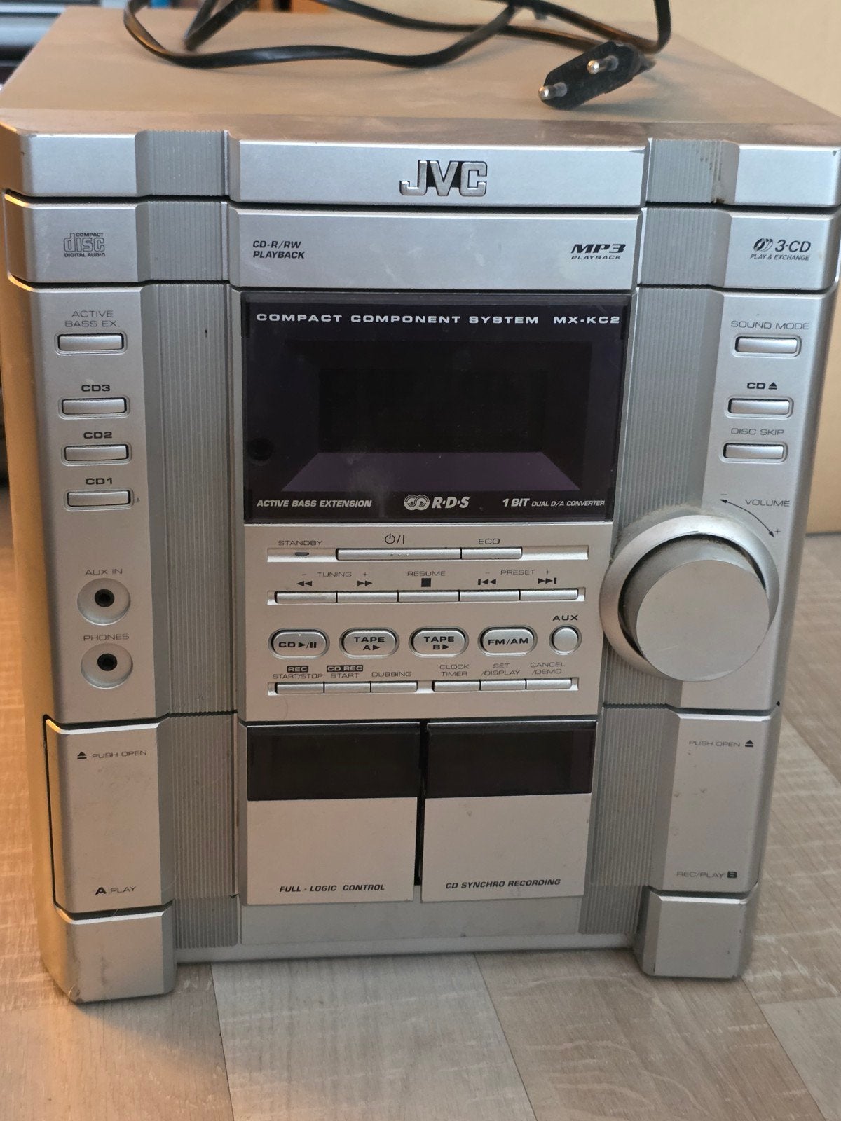 JVC MX-KC2 Compact Component Systeem met CD, Cassette, Radio, Ophalen, Gebruikt, Tuner of Radio, JVC