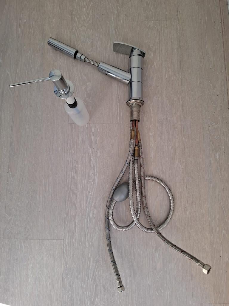 Franke Keuken Mengkraan + Franke zeepdispenser, Huis en Inrichting, Zilver, Ophalen of Verzenden, Metaal, Overige merken