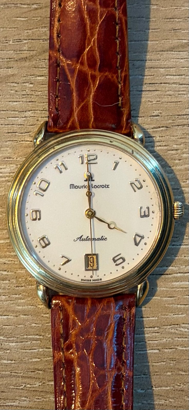 Maurice Lacroix Les Mécaniques Automatic, Overige merken, Leer, Polshorloge, Ophalen of Verzenden