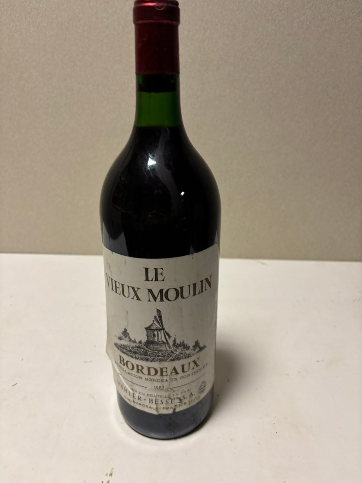 Le Vieux Moulin Bordeaux uit 1982, Ophalen, Zo goed als nieuw, Frankrijk, Rode wijn