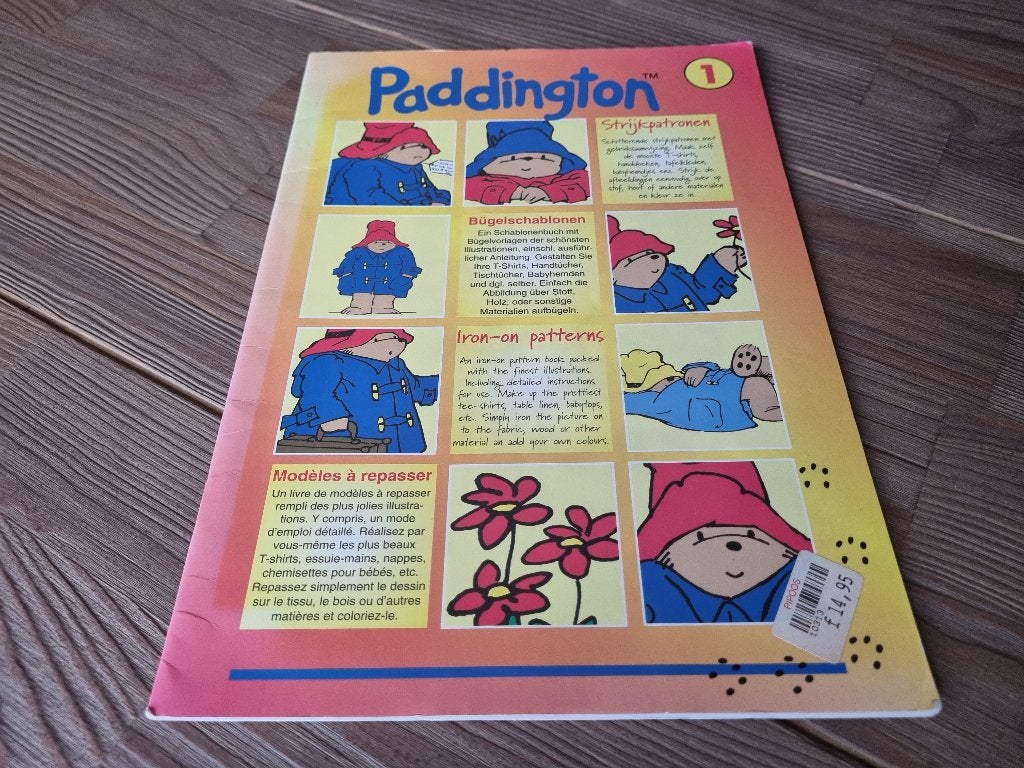 Leuke Vintage Paddington Strijkpatronen uit het Jaar 1996, Verzenden, Zo goed als nieuw