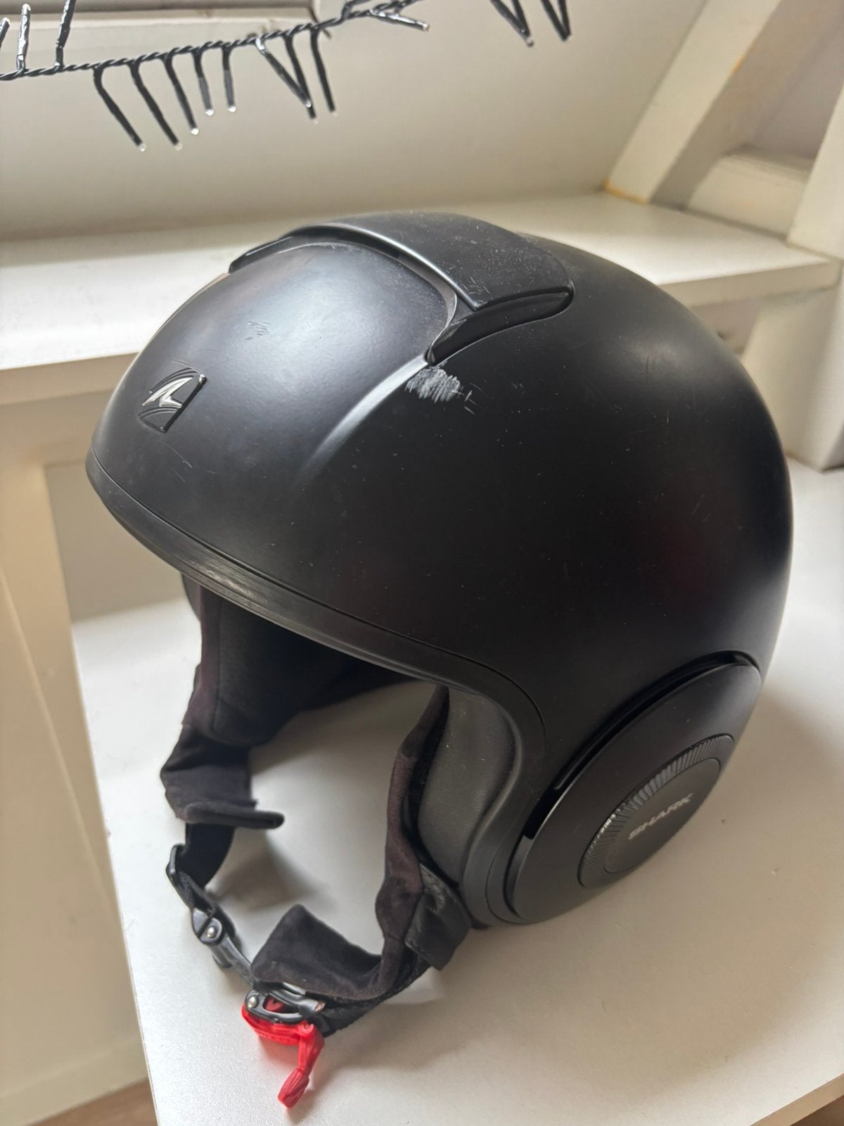 Zwarte Shark helm maat M, Ophalen, Gebruikt, Medium