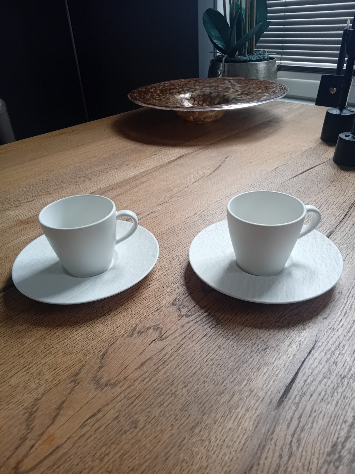 Villeroy &Boch wit manufacture rock 2X kopjes, Ophalen of Verzenden, Zo goed als nieuw, Overige stijlen, Kop(pen) en/of Schotel(s)