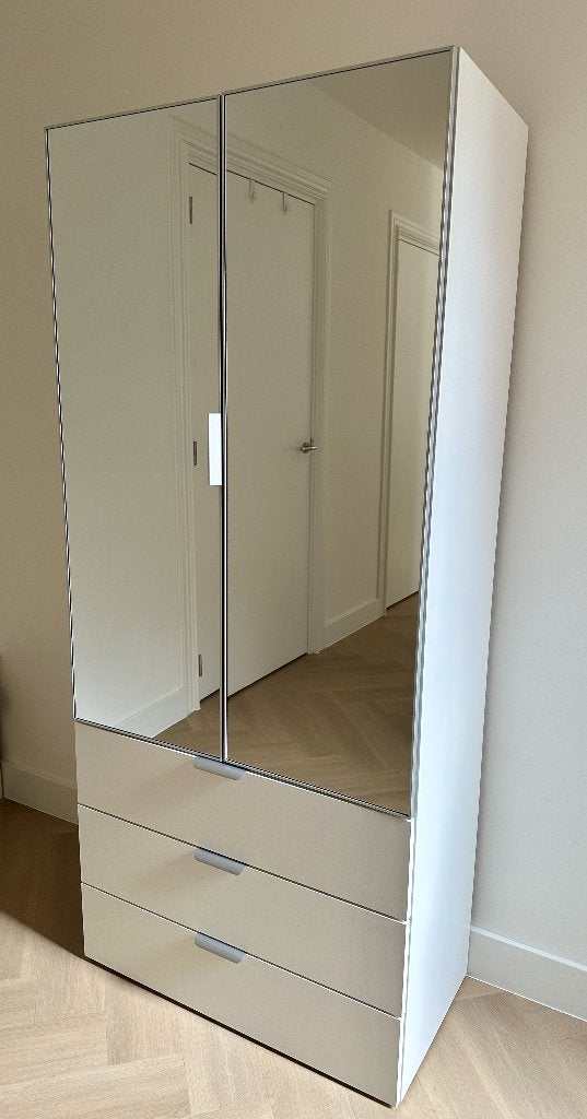 Platsa kledingkast met spiegeldeuren, Ophalen, Met deur(en), 50 tot 100 cm, Zo goed als nieuw