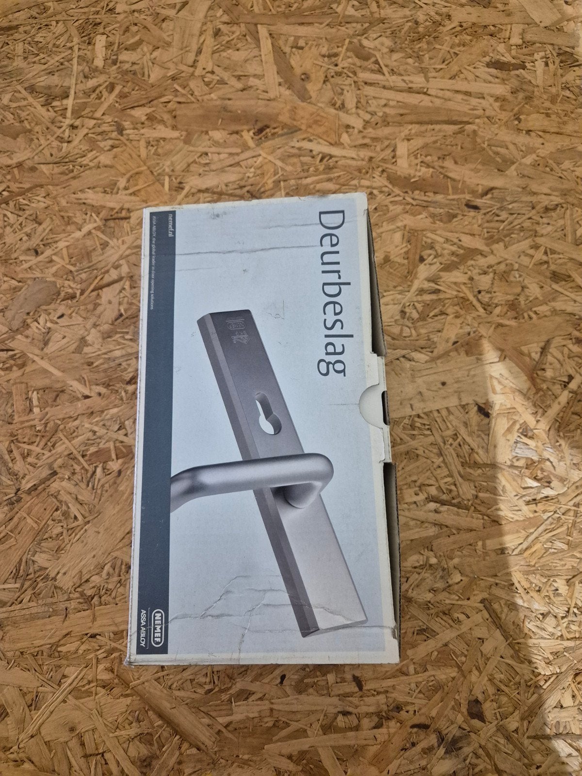Nemef veiligheidsbeslag - deurbeslag, Ophalen, Zo goed als nieuw, Overige materialen, Klink of Kruk