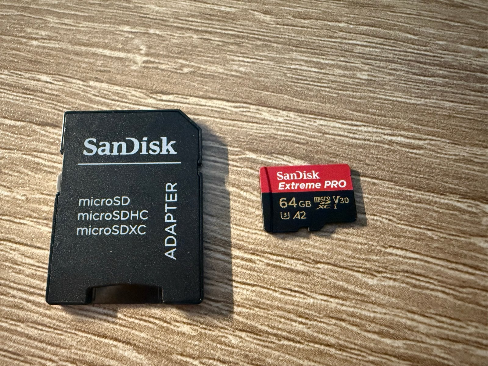 SanDisk Extreme Pro Micro SD 64GB met SD-adapter, Ophalen of Verzenden, Fotocamera, 64 GB, MicroSDXC
