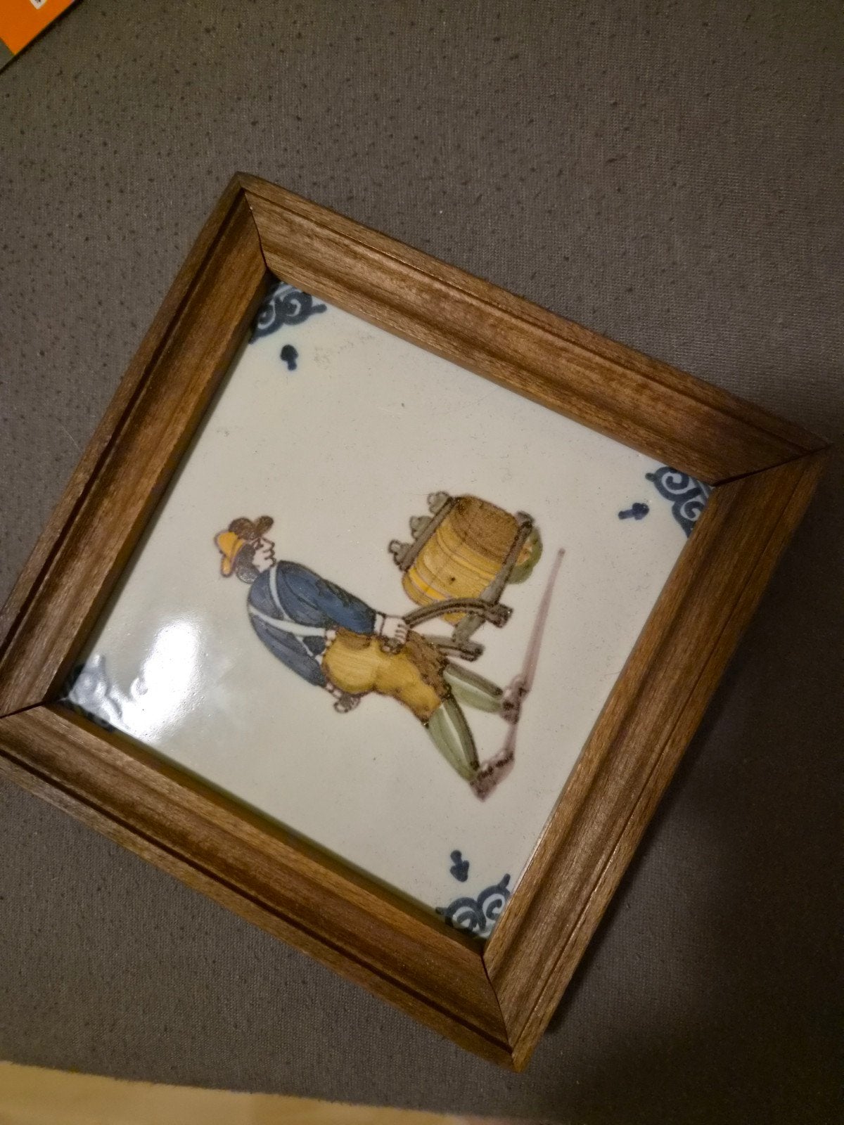 Tegel van Tichelaar in lijst, Ophalen of Verzenden