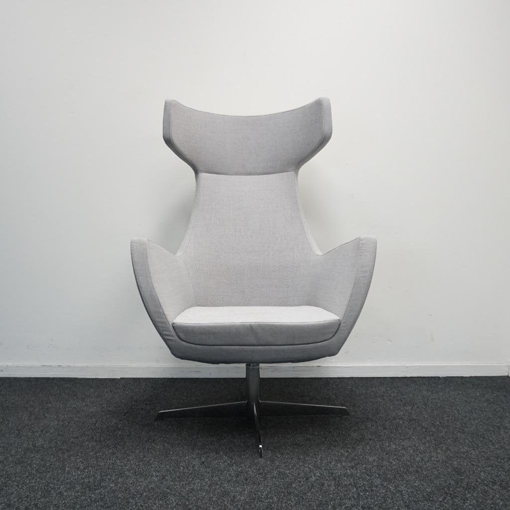 Ahrend Design Fauteuil | Grijze Relax Stoel | Draaibaar, Gebruikt, -, 75 tot 100 cm, Ophalen of Verzenden