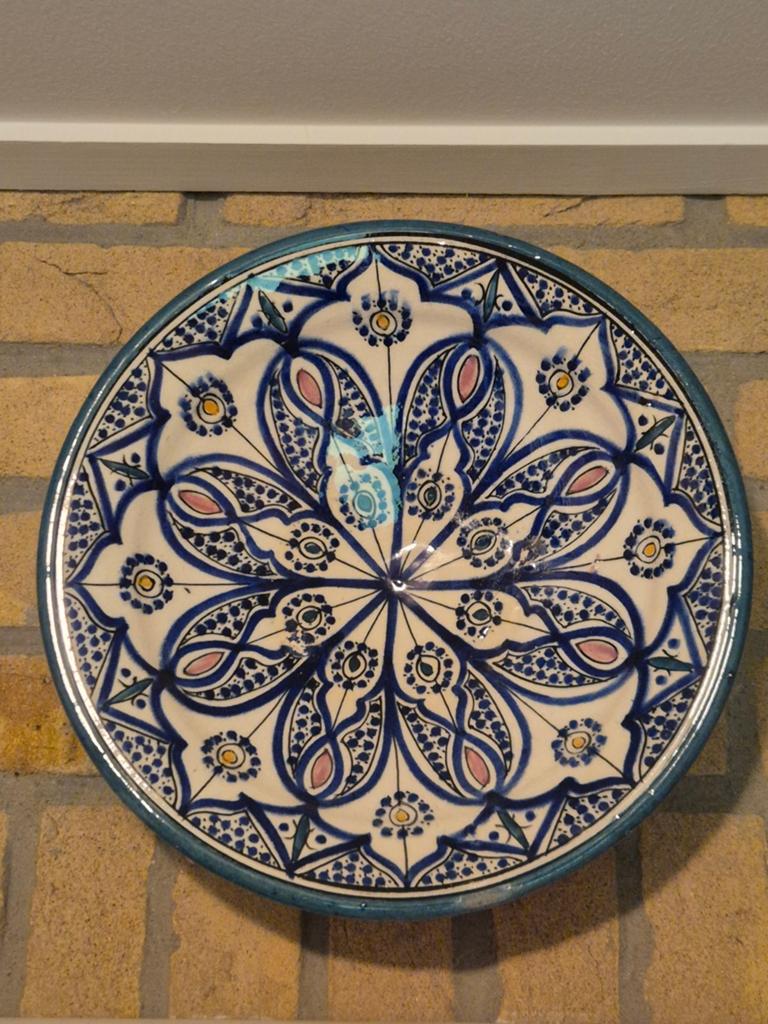 Decoratieve Marokkaanse keramische schaal, handgeschilderd, Ophalen of Verzenden