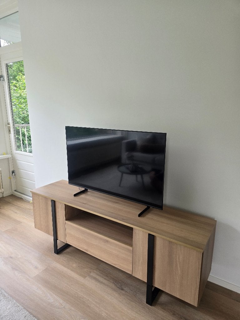 SKLUM TV meubel - Hout & Zwart Staal, Ophalen, Gebruikt, 150 tot 200 cm, Minder dan 100 cm