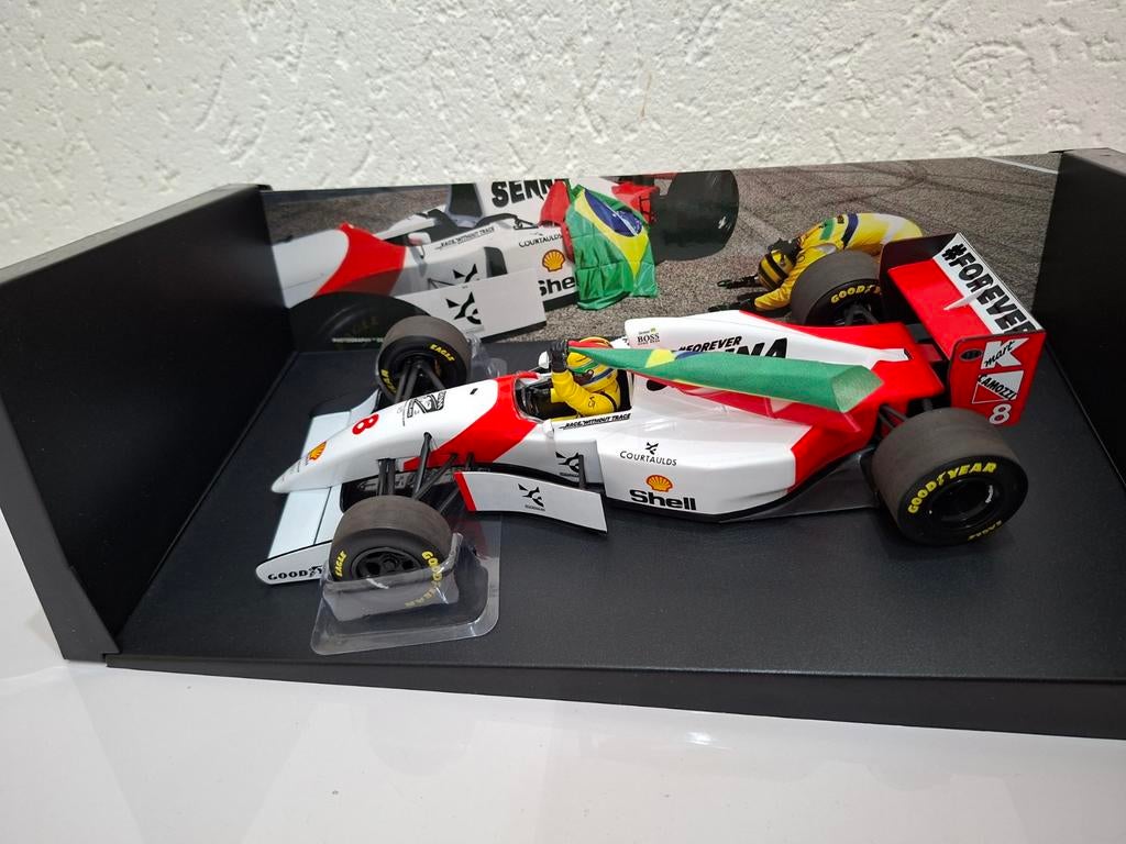 Minichamps 1:18 McLaren Ford MP4/8 Vettel Senna Imola, Minichamps GmbH, Auto, Nieuw, Ophalen of Verzenden