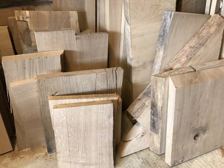 Diverse stukken geschaafd eiken, Ophalen, Nieuw, Eiken, Plank