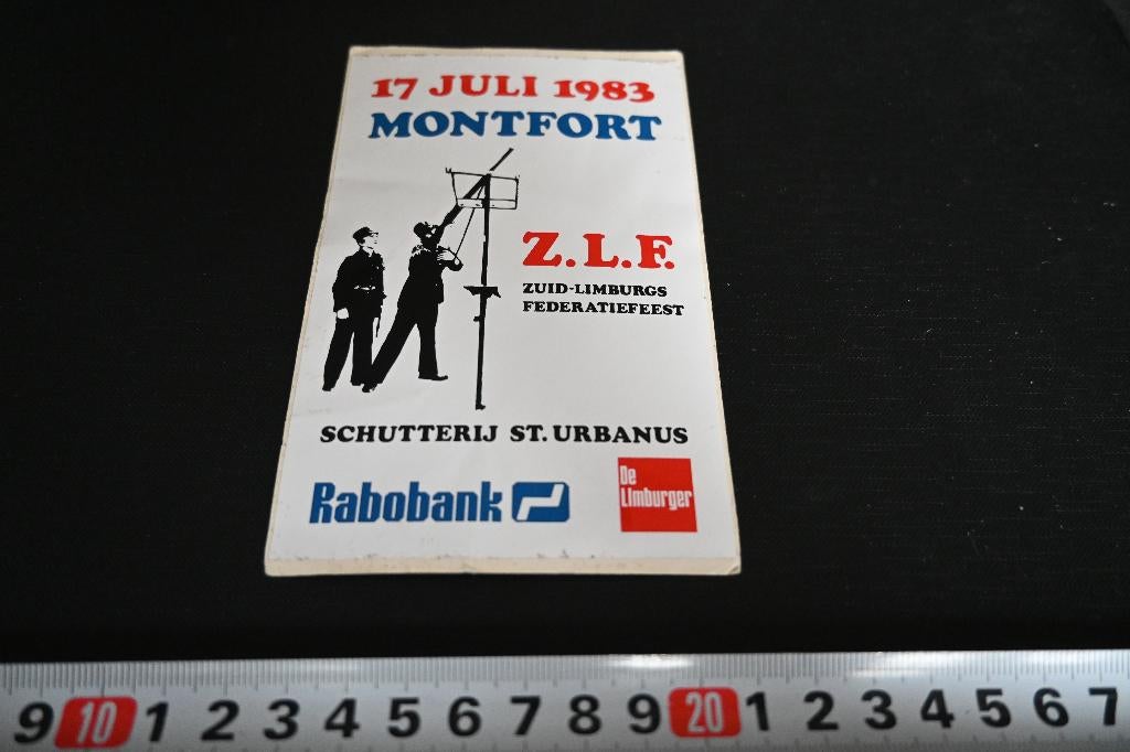 sticker Montfort 1983 Schutterij St, Urbanus Z.L.F., Ophalen, Zo goed als nieuw