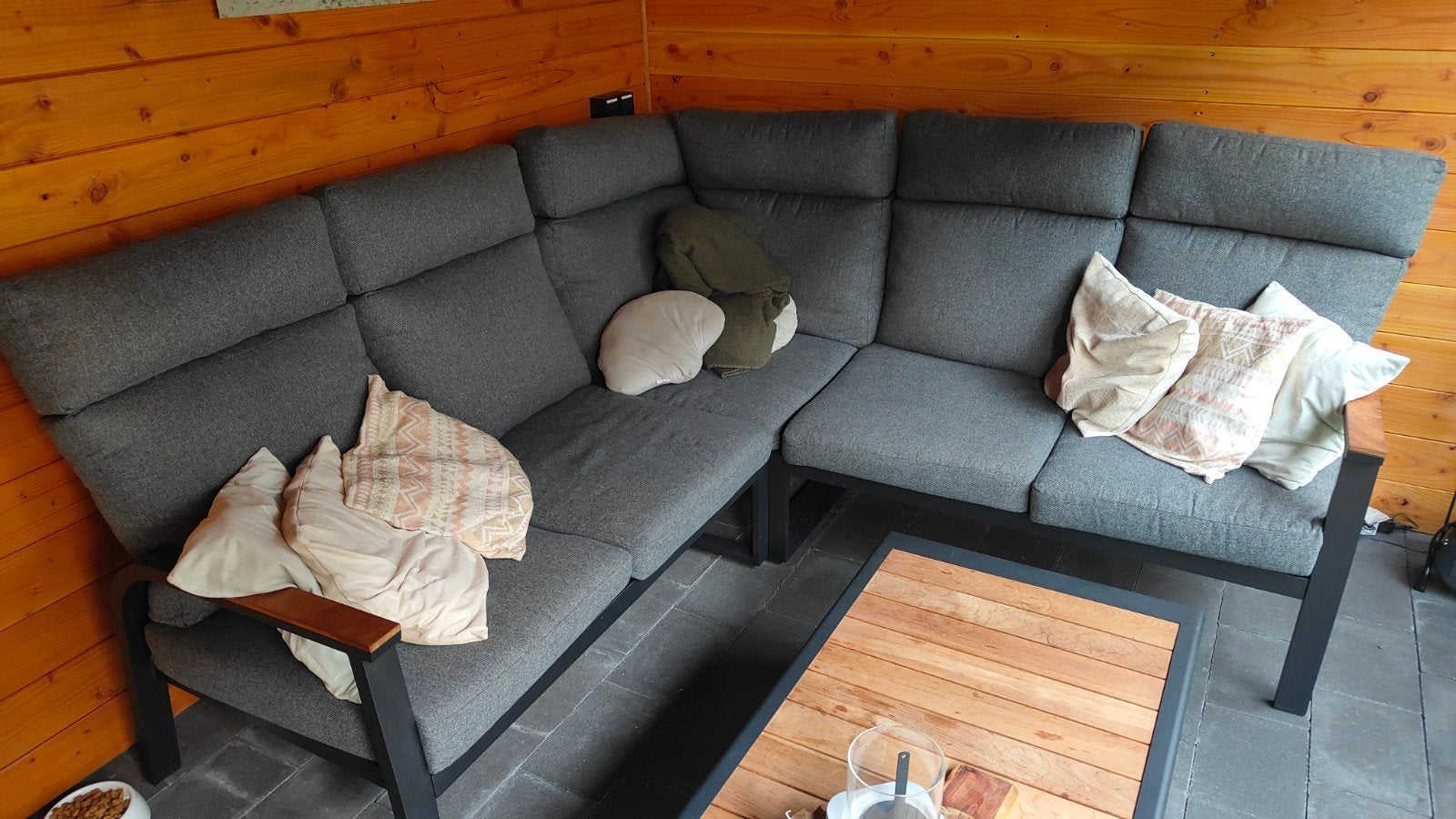 Comfortabele loungeset met tafel - Grijs