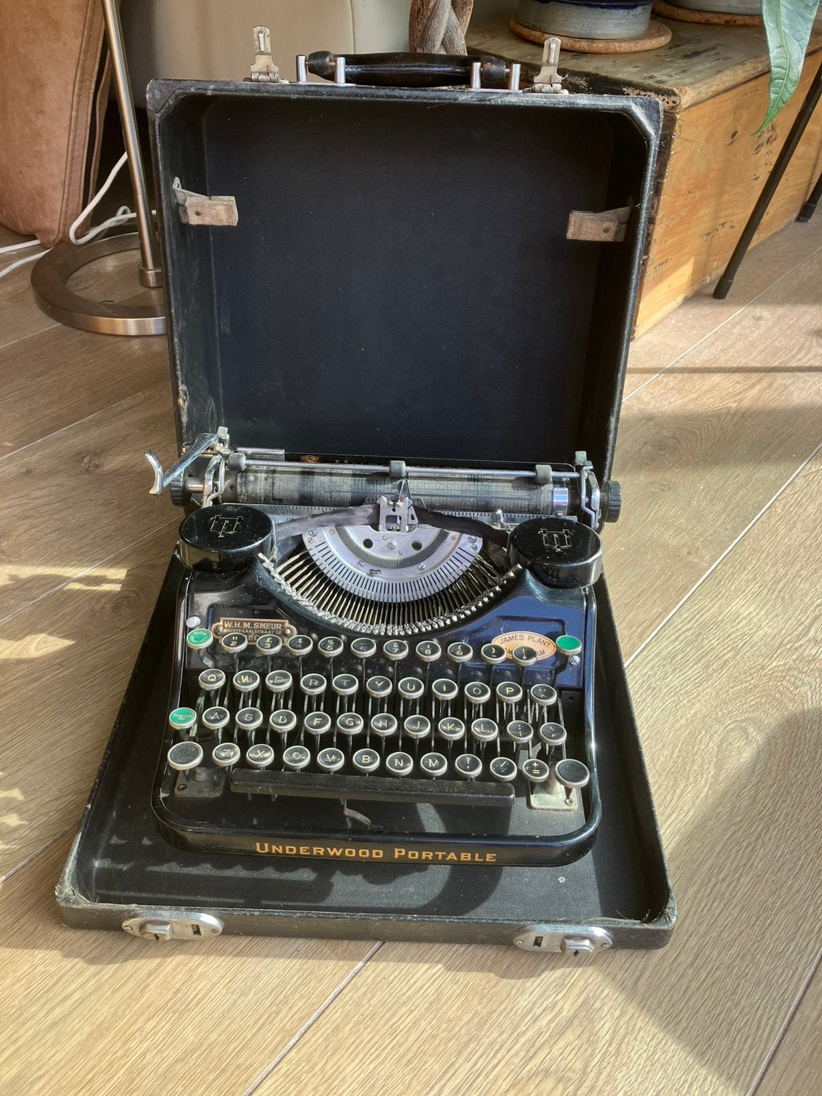 Antieke portable type machine Underwood, Ophalen, Gebruikt