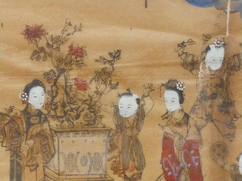 chinese schilderkunst antiek? 2 stuks, Ophalen