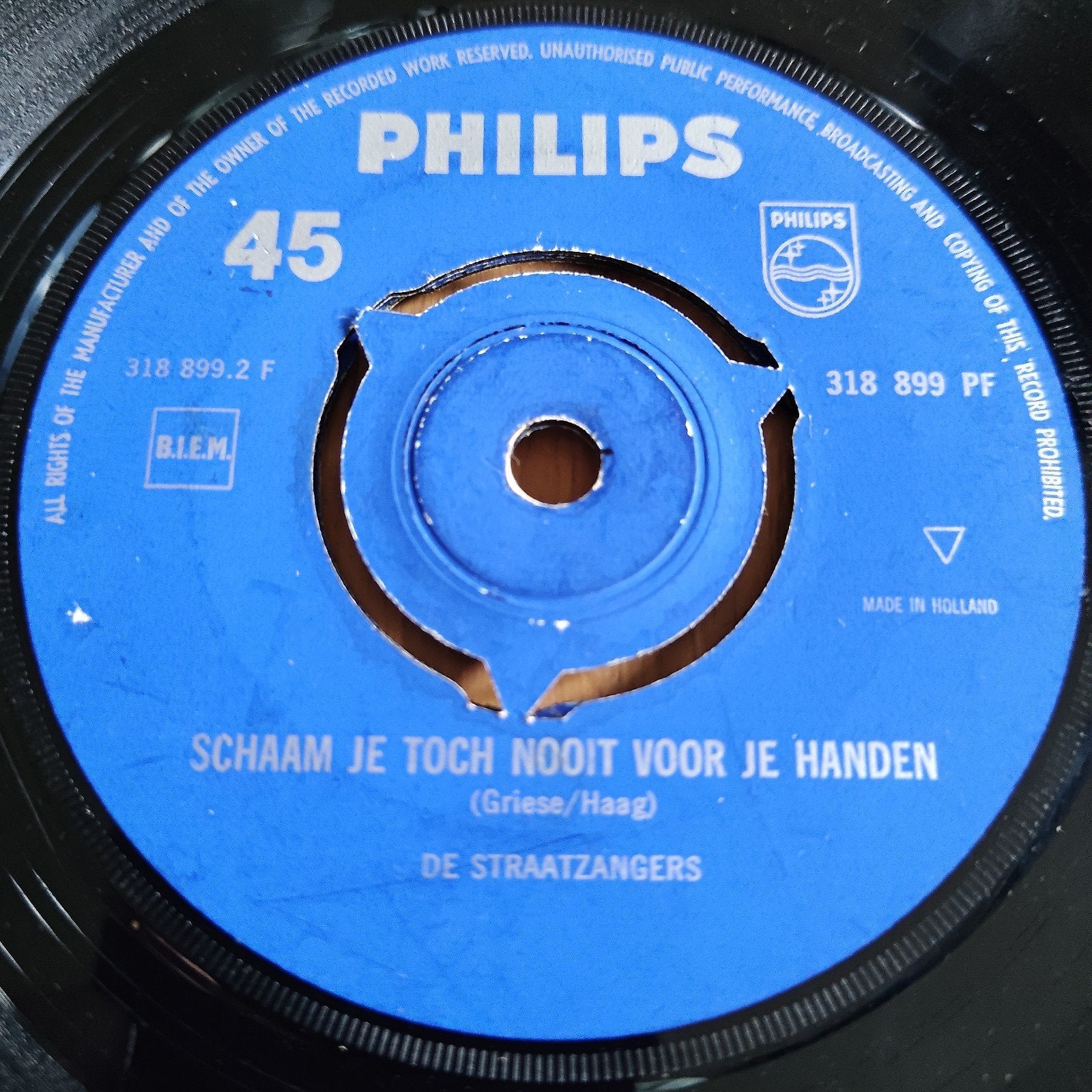 De Straatzangers  Schaam Je Toch Nooit Voor Je Handen 7 inc, Gebruikt, 7 inch, Ophalen of Verzenden, EP