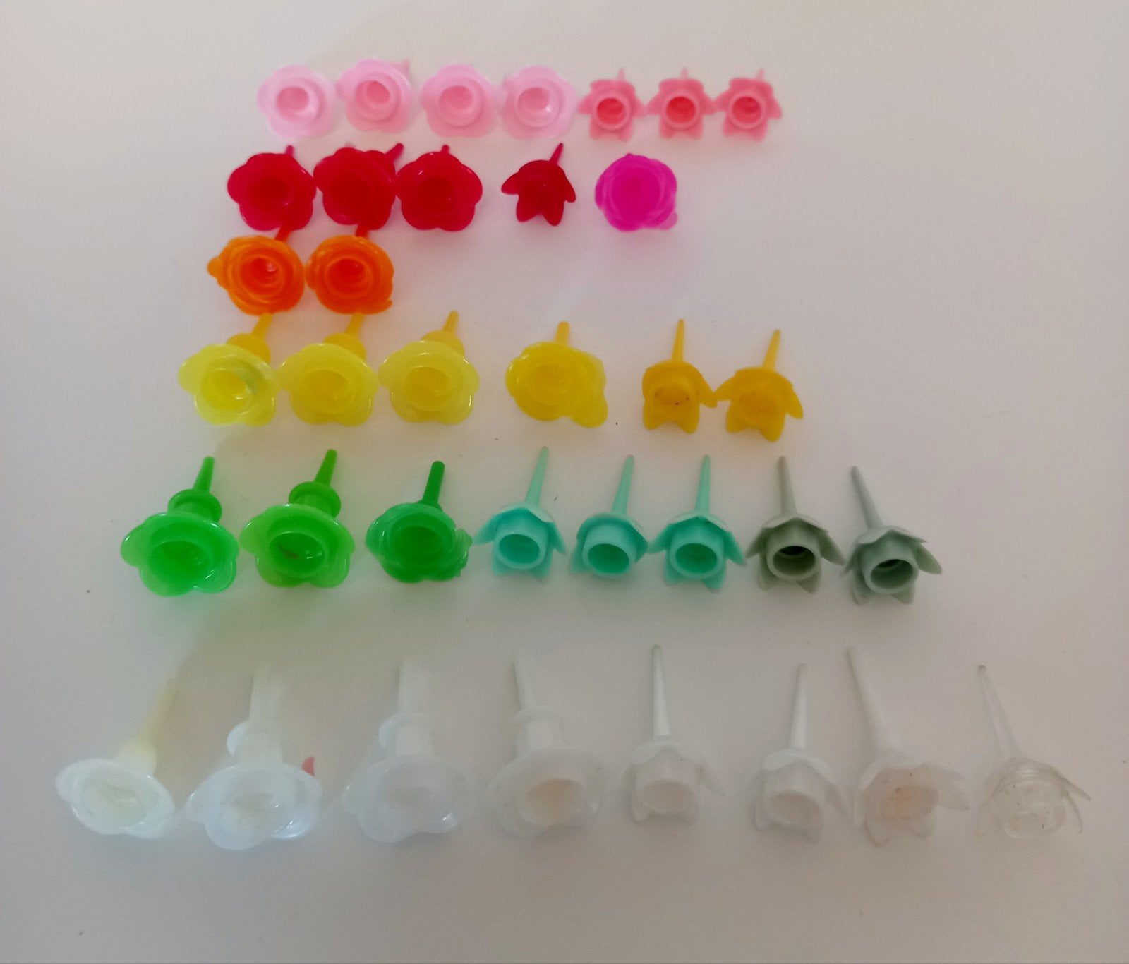 Bloemetjes kaarshouders voor verjaardagstaart/kinderfeestje, Ophalen of Verzenden, Zo goed als nieuw, Feestartikel, Verjaardag