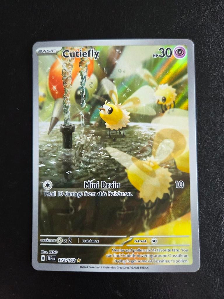 Pokémon Kaart Cutiefly 172/162 - Nieuwstaat, Hobby en Vrije tijd, Verzamelkaartspellen | Pokémon, Nieuw, Losse kaart, Foil, Ophalen of Verzenden