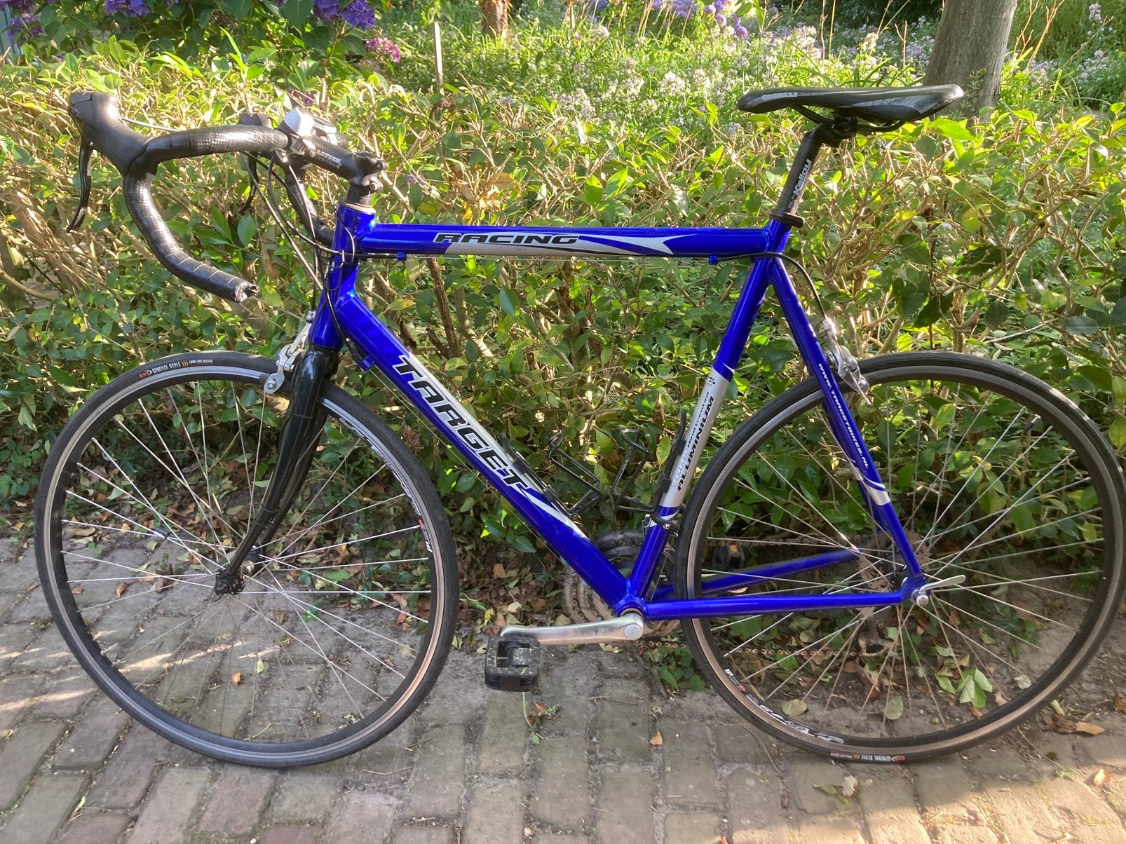 TARGET racefiets blauw-grijs, Fietsen en Brommers, 28 inch, Gebruikt, Velgrem, 61 tot 65 cm