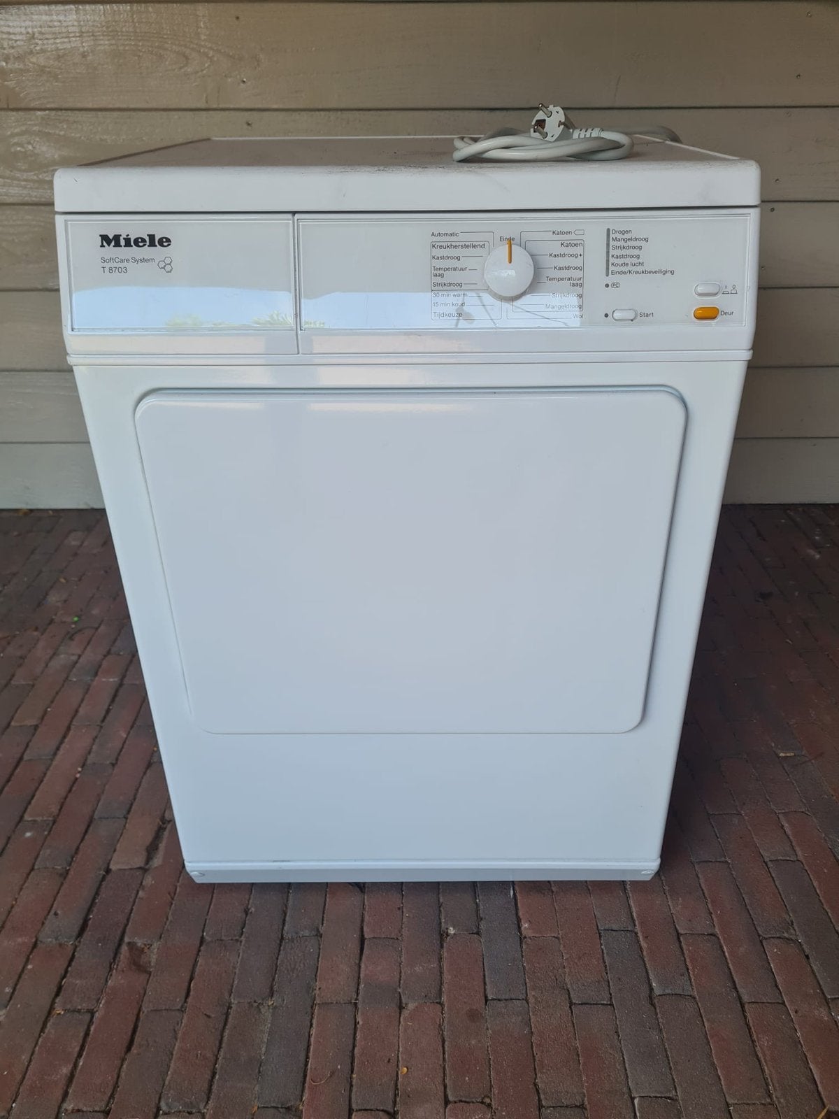 Miele T 8703 Droger - Perfect voor uw wasgoed!, Ophalen, 6 tot 8 kg, Gebruikt, Luchtafvoer