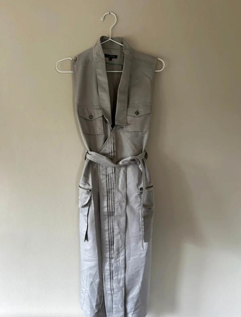 Grijze blazer jurk y2k maat S / 36, Kleding | Dames, Jurken, Ophalen of Verzenden, Zo goed als nieuw, Knielengte, Maat 36 (S)