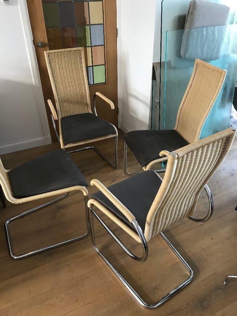 4 Tecta Freischwinger B25 B 25 Kragstuhl stoel, Bruin, Ophalen of Verzenden, Nvt, Eén
