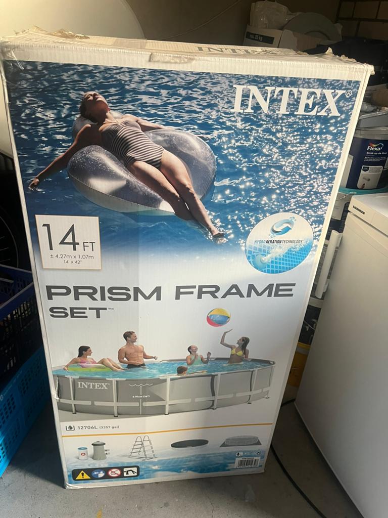 Intex Prism frame zwembad en veel extra’s, Ophalen, 80 tot 120 cm, Rond, 300 cm of meer
