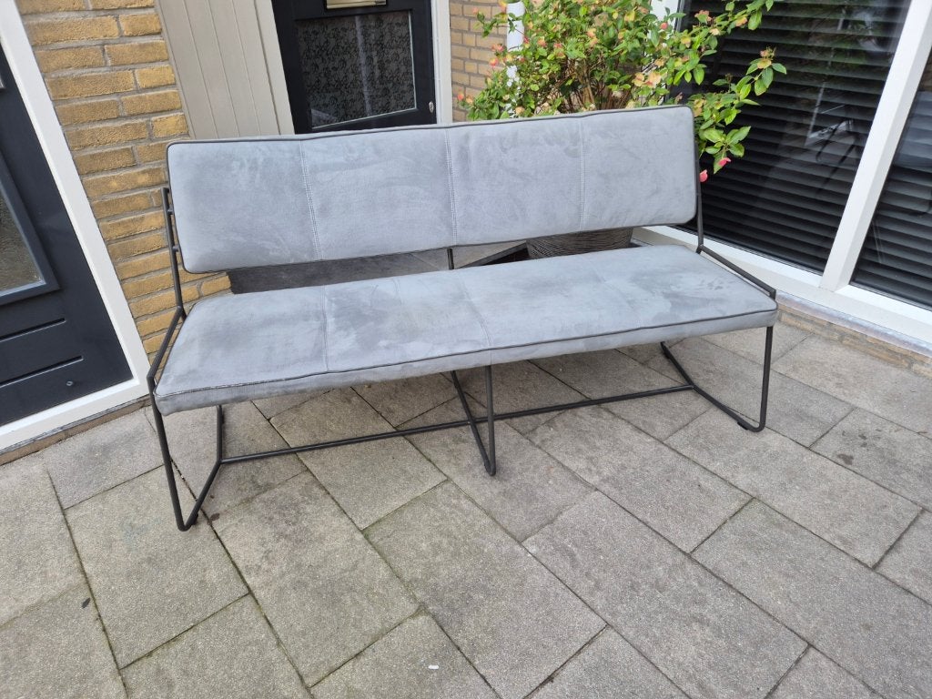 Eethoekbankje, Ophalen, Gebruikt, Blauw, Metaal
