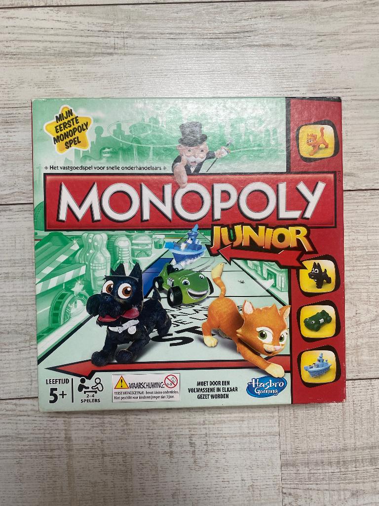 Monopoly junior spel, Hobby en Vrije tijd, Gezelschapsspellen | Bordspellen, Ophalen of Verzenden, Gebruikt, Hasbro