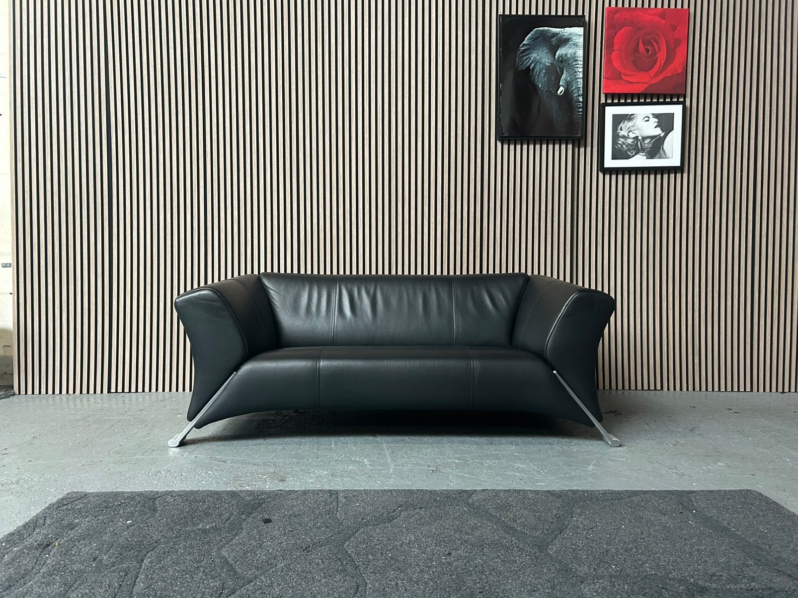 GRATIS LEVERING Rolf Benz 332 Bank Leer 189x86 GEREINIGD, Huis en Inrichting, Banken | Bankstellen, 150 tot 200 cm, Ophalen of Verzenden