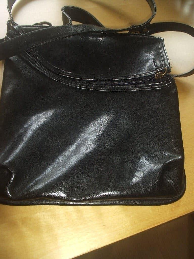 leren tas, Sieraden, Tassen en Uiterlijk, Tassen | Damestassen, Ophalen of Verzenden, Zo goed als nieuw, Zwart, Overige typen