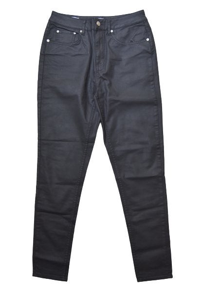 Reiss pantalon, waxed broek, pants, zwart, Mt. S, Kleding | Dames, Reiss, Verzenden, Zwart, Zo goed als nieuw