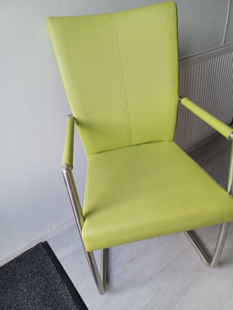 Eetkamerstoelen 4 stuks appelgroen, Ophalen, Gebruikt, Overige kleuren, Vier