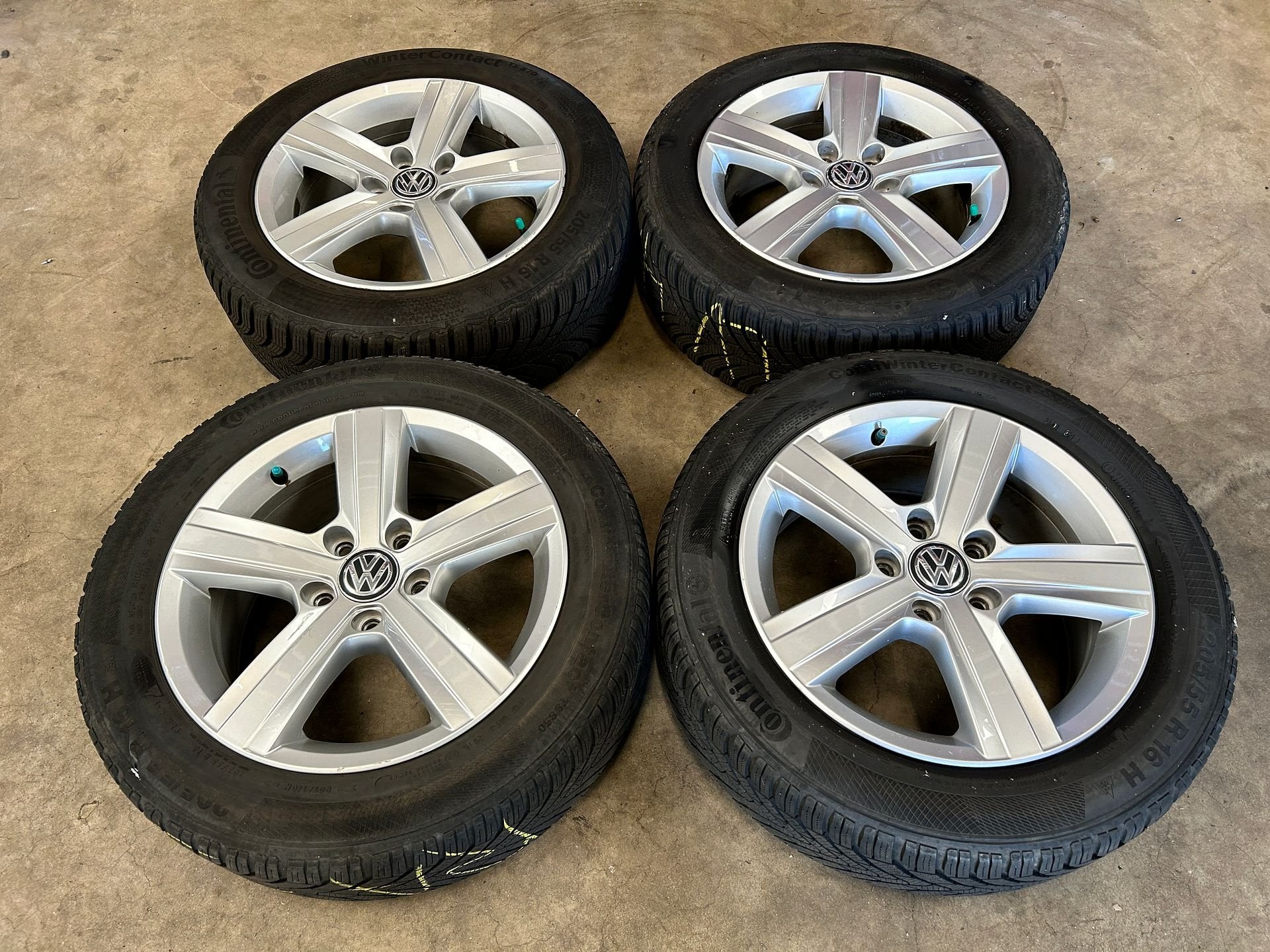 ✅ Diversen velgen + winterbanden Volkswagen Golf | Caddy, Auto-onderdelen, Gebruikt, 15 inch, -, -