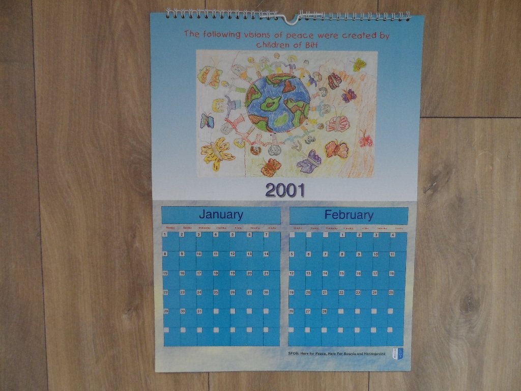 SFOR Kalender Bosnië 2001, Verzamelen, Ophalen of Verzenden, Landmacht, Nederland