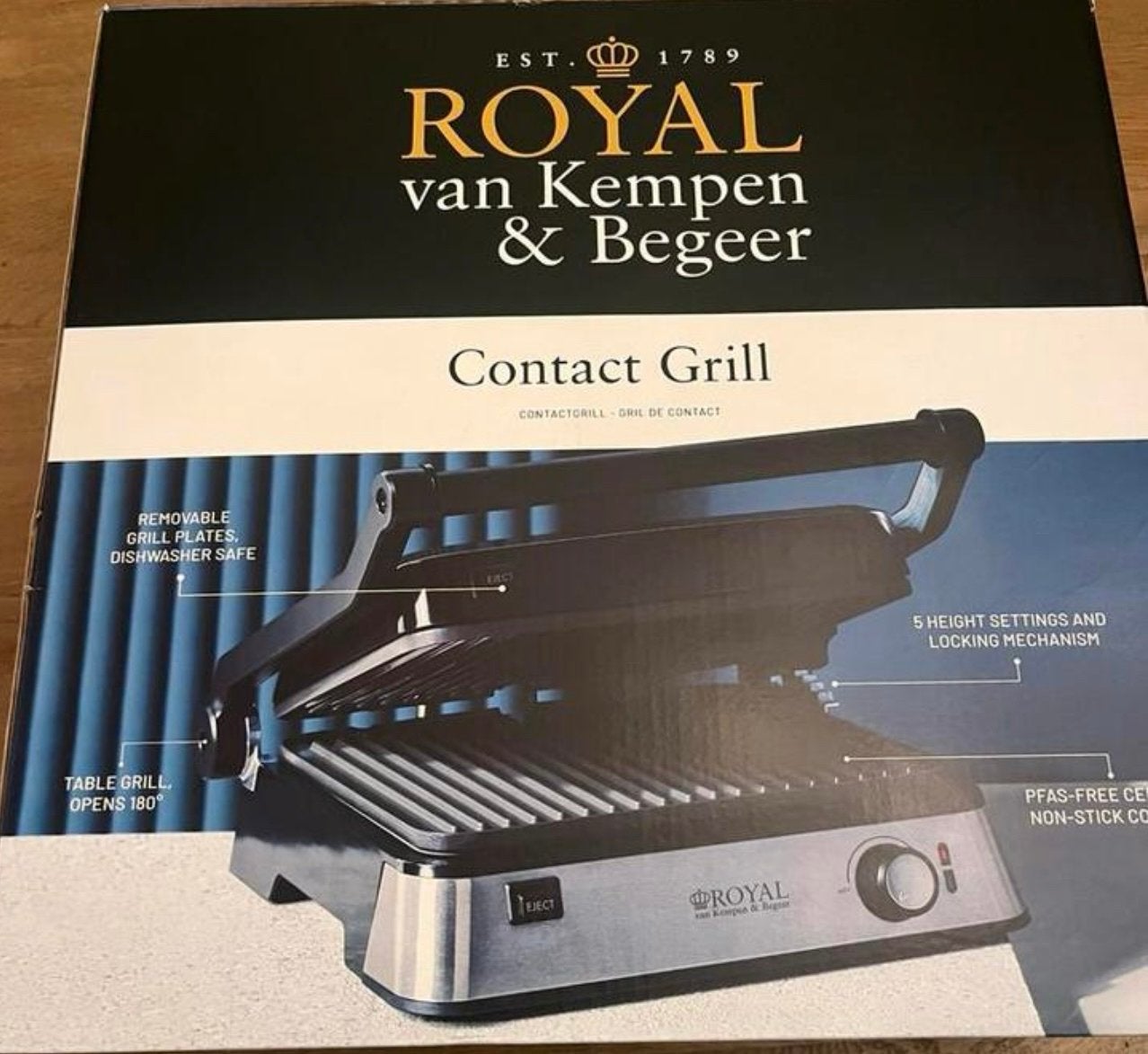 Royal van Kempen & Begeer Contact Grill - Nieuw, Ophalen of Verzenden, Uitneembare platen, Nieuw
