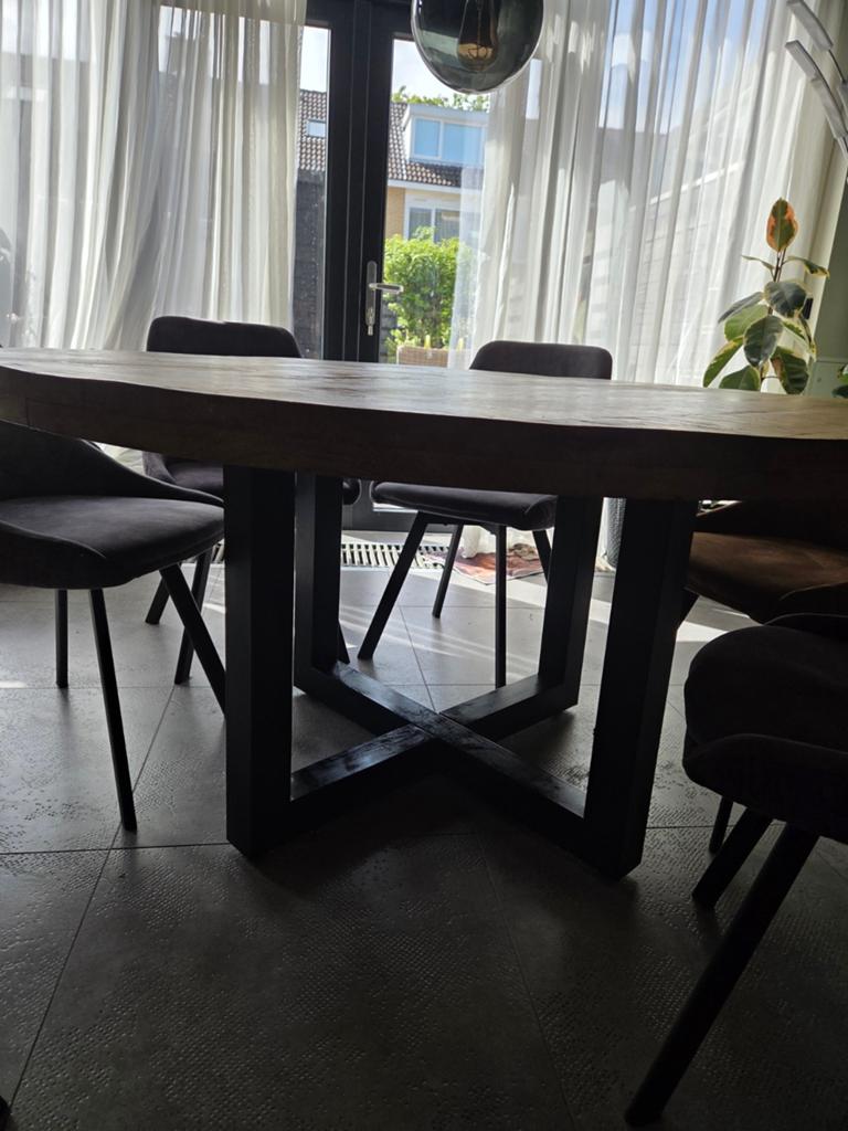 Eettafel inclusief stoelen, Ophalen of Verzenden, Zo goed als nieuw, Rechthoekig, 50 tot 100 cm