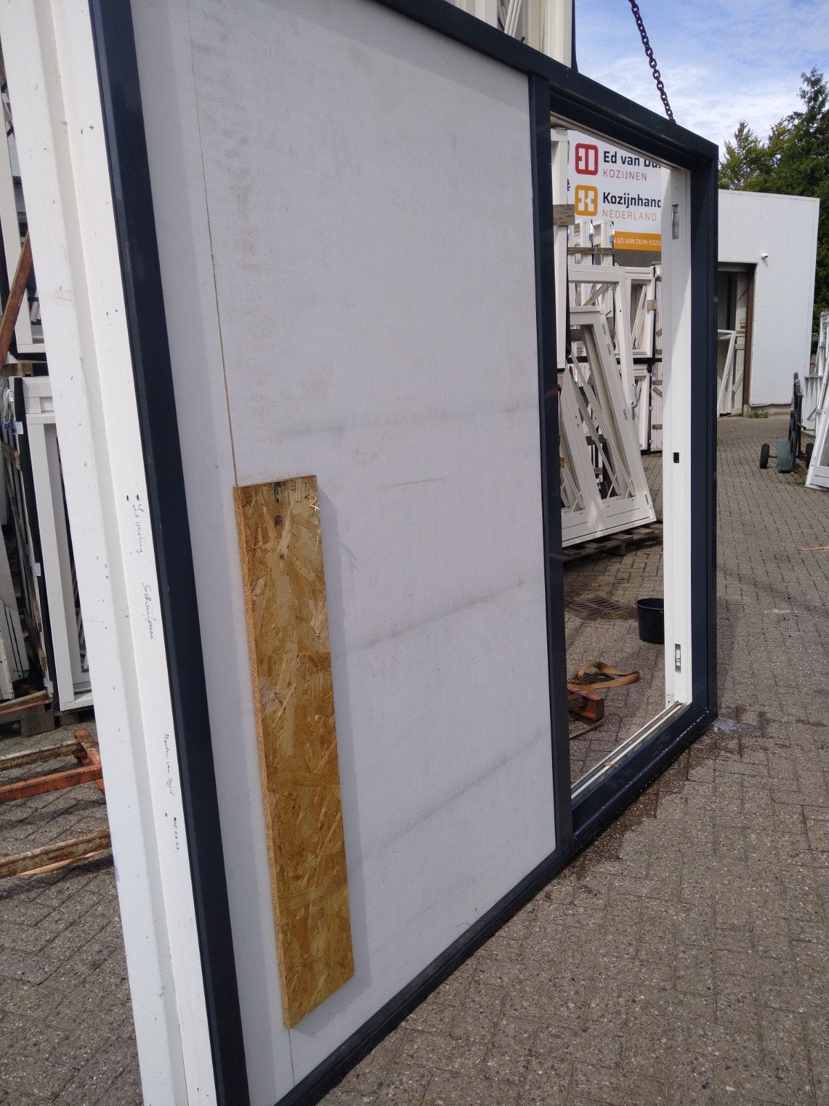 schuifpui met een schuifdeur 2 vakken, Binnendeur, Ophalen of Verzenden, Zo goed als nieuw, Schuifdeur