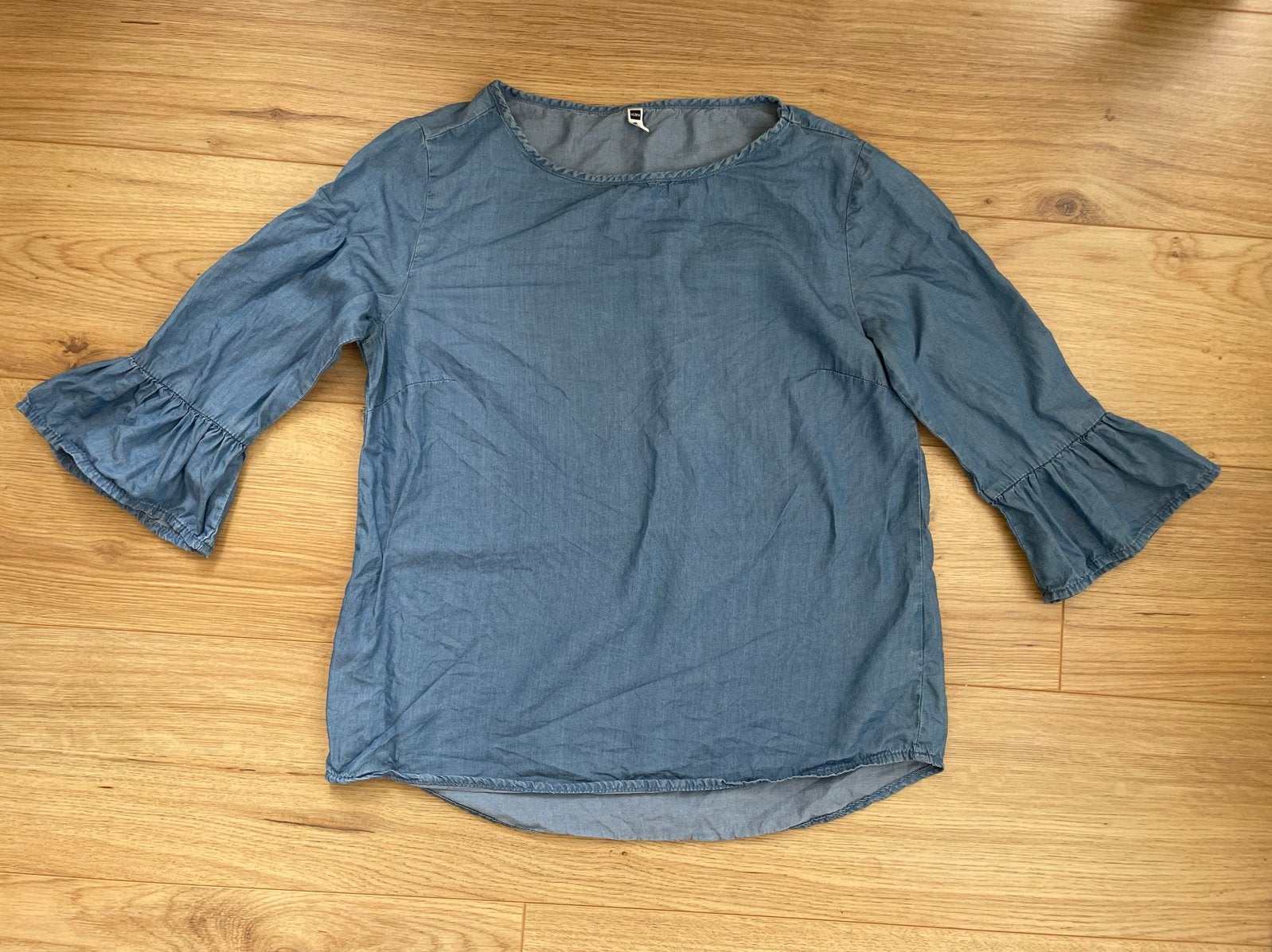 Hema jeansshirt maat S, Ophalen of Verzenden, Gedragen, Maat 36 (S), Blauw